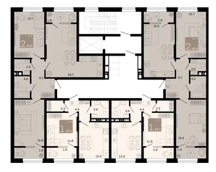 Квартира 2-комн. квартира, 72.2 м² ЖК «Хозяин морей» Фото 1 Квартира 2-комн. квартира, 72.2 м² ЖК «Хозяин морей» Фото 1
