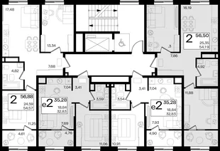 Квартира 2-комн. квартира, 37.7 м² ЖК «Патрики» Фото 1 Квартира 2-комн. квартира, 37.7 м² ЖК «Патрики» Фото 1