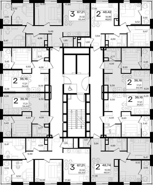 Квартира 2-комн. квартира, 38.67 м² ЖК «Патрики» Фото 1