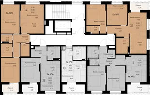 Квартира 2-комн. квартира, 57 м² ЖК «Васильевский остров» Фото 1 Квартира 2-комн. квартира, 57 м² ЖК «Васильевский остров» Фото 1