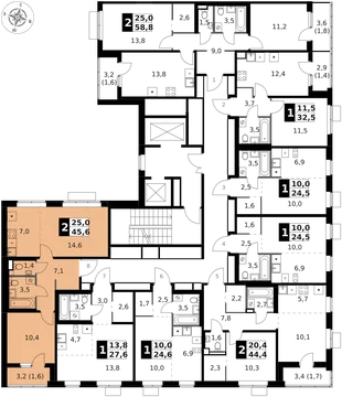 Квартира 2-комн. квартира, 45.6 м² ЖК «1-й Ясеневский» Фото 2