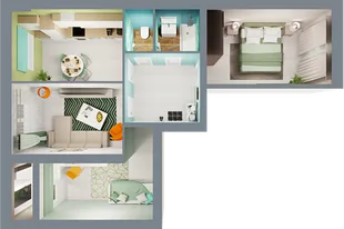 Квартира 3-комн. квартира, 71.15 м² ЖК «Город природы» Фото 1 Квартира 3-комн. квартира, 71.15 м² ЖК «Город природы» Фото 1