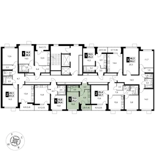 Квартира Студия, 25 м² ЖК «1-й Южный» Фото 2 Квартира Студия, 25 м² ЖК «1-й Южный» Фото 2