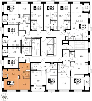 Квартира 2-комн. квартира, 45 м² ЖК «1-й Саларьевский» Фото 2 Квартира 2-комн. квартира, 45 м² ЖК «1-й Саларьевский» Фото 2