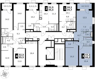 Квартира 3-комн. квартира, 68.2 м² ЖК «1-й Химкинский» Фото 2 Квартира 3-комн. квартира, 68.2 м² ЖК «1-й Химкинский» Фото 2