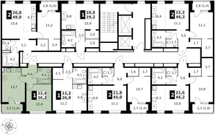 Квартира 1-комн. квартира, 36.2 м² ЖК «1-й Ясеневский» Фото 2 Квартира 1-комн. квартира, 36.2 м² ЖК «1-й Ясеневский» Фото 2