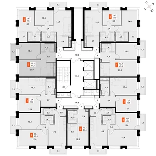 Квартира 2-комн. квартира, 44.5 м² ЖК «Философия» Фото 2 Квартира 2-комн. квартира, 44.5 м² ЖК «Философия» Фото 2