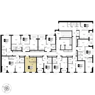 Квартира Студия, 27.4 м² ЖК «1-й Ясеневский» Фото 1