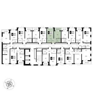 Квартира 1-комн. квартира, 34 м² ЖК «1-й Донской» Фото 2 Квартира 1-комн. квартира, 34 м² ЖК «1-й Донской» Фото 2