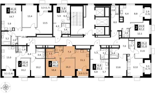 Квартира 2-комн. квартира, 46 м² ЖК «1-й Измайловский» Фото 2 Квартира 2-комн. квартира, 46 м² ЖК «1-й Измайловский» Фото 2