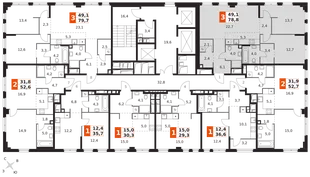 Квартира 3-комн. квартира, 78.8 м² ЖК «Sydney City» Фото 2 Квартира 3-комн. квартира, 78.8 м² ЖК «Sydney City» Фото 2