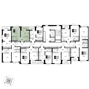 Квартира 1-комн. квартира, 34 м² ЖК «1-й Южный» Фото 2 Квартира 1-комн. квартира, 34 м² ЖК «1-й Южный» Фото 2