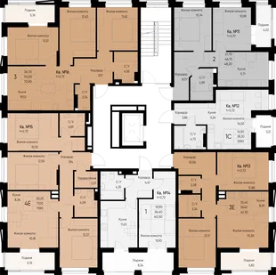 Квартира 2-комн. квартира, 50.3 м² ЖК «Васильевский остров» Фото 1 Квартира 2-комн. квартира, 50.3 м² ЖК «Васильевский остров» Фото 1