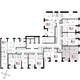 Квартира 2-комн. квартира, 53.6 м² ЖК «Sky Garden» Фото 2 Квартира 2-комн. квартира, 53.6 м² ЖК «Sky Garden» Фото 2