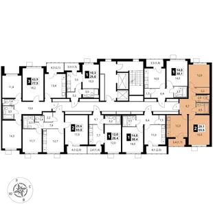 Квартира 2-комн. квартира, 59.5 м² ЖК «1-й Южный» Фото 2 Квартира 2-комн. квартира, 59.5 м² ЖК «1-й Южный» Фото 2