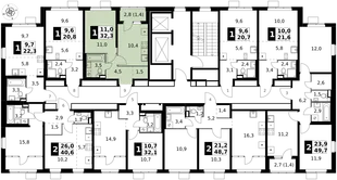 Квартира 1-комн. квартира, 32.3 м² ЖК «1-й Химкинский» Фото 2