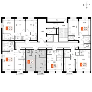 Квартира 1-комн. квартира, 36.6 м² ЖК «Фриссон» Фото 2