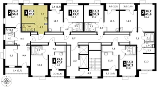 Квартира Студия, 27.1 м² ЖК «1-й Саларьевский» Фото 2 Квартира Студия, 27.1 м² ЖК «1-й Саларьевский» Фото 2