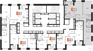 Квартира 3-комн. квартира, 85.8 м² ЖК «Sky Garden» Фото 2 Квартира 3-комн. квартира, 85.8 м² ЖК «Sky Garden» Фото 2