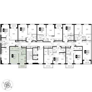 Квартира 1-комн. квартира, 41.2 м² ЖК «1-й Измайловский» Фото 2 Квартира 1-комн. квартира, 41.2 м² ЖК «1-й Измайловский» Фото 2