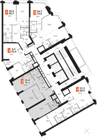 Квартира 3-комн. квартира, 79.1 м² ЖК «Архитектор» Фото 2 Квартира 3-комн. квартира, 79.1 м² ЖК «Архитектор» Фото 2