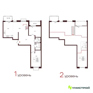 Планировка 3-комн. квартира, 126.55 м² ЖК «Лисино»