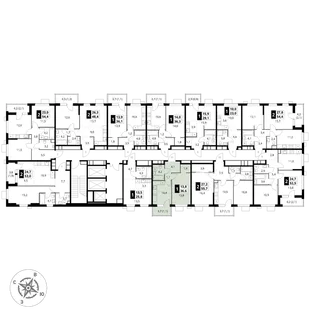 Квартира 1-комн. квартира, 36.6 м² ЖК «1-й Измайловский» Фото 2 Квартира 1-комн. квартира, 36.6 м² ЖК «1-й Измайловский» Фото 2