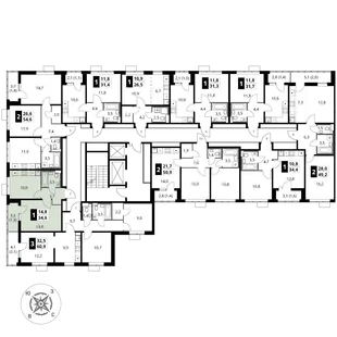 Квартира 1-комн. квартира, 34.6 м² ЖК «1-й Шереметьевский» Фото 2 Квартира 1-комн. квартира, 34.6 м² ЖК «1-й Шереметьевский» Фото 2