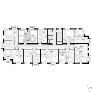 Квартира 2-комн. квартира, 49.2 м² ЖК «Флагман» Фото 2 Квартира 2-комн. квартира, 49.2 м² ЖК «Флагман» Фото 2