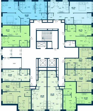 Квартира 1-комн. квартира, 41.11 м² ЖК «Город природы» Фото 7 Квартира 1-комн. квартира, 41.11 м² ЖК «Город природы» Фото 7