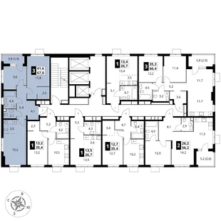 Квартира 3-комн. квартира, 67 м² ЖК «1-й Измайловский» Фото 2