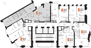 Квартира 3-комн. квартира, 100.6 м² ЖК «Архитектор» Фото 2 Квартира 3-комн. квартира, 100.6 м² ЖК «Архитектор» Фото 2