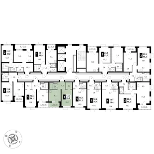 Квартира 1-комн. квартира, 33.5 м² ЖК «1-й Донской» Фото 2 Квартира 1-комн. квартира, 33.5 м² ЖК «1-й Донской» Фото 2