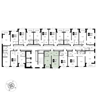 Квартира 1-комн. квартира, 38.1 м² ЖК «1-й Донской» Фото 2 Квартира 1-комн. квартира, 38.1 м² ЖК «1-й Донской» Фото 2