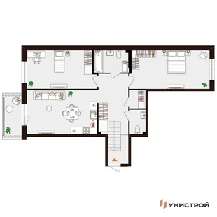 Планировка 2-комн. квартира, 76.4 м² ЖК «Лисино»