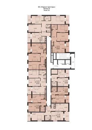Квартира 3-комн. квартира, 99.24 м² ЖК «Родные просторы» Фото 1