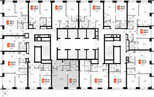 Квартира 2-комн. квартира, 59.9 м² ЖК «Amber Сity» Фото 2 Квартира 2-комн. квартира, 59.9 м² ЖК «Amber Сity» Фото 2