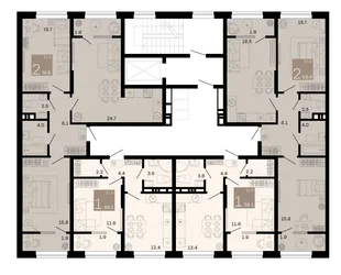 Квартира 1-комн. квартира, 38 м² ЖК «Хозяин морей» Фото 1 Квартира 1-комн. квартира, 38 м² ЖК «Хозяин морей» Фото 1