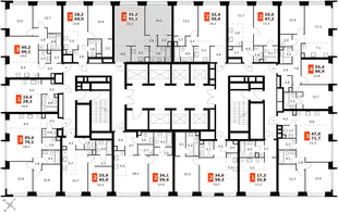 Квартира 2-комн. квартира, 55.1 м² ЖК «Amber Сity» Фото 2 Квартира 2-комн. квартира, 55.1 м² ЖК «Amber Сity» Фото 2