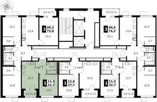Квартира 1-комн. квартира, 33.3 м² ЖК «1-й Ясеневский» Фото 2 Квартира 1-комн. квартира, 33.3 м² ЖК «1-й Ясеневский» Фото 2