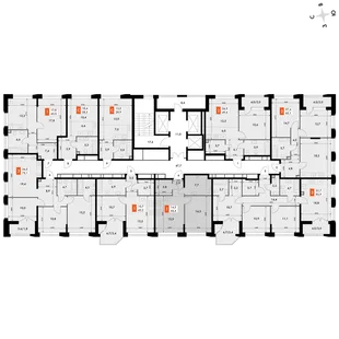 Квартира 1-комн. квартира, 44.4 м² ЖК «Фордевинд» Фото 2 Квартира 1-комн. квартира, 44.4 м² ЖК «Фордевинд» Фото 2