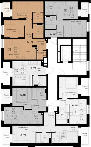 Квартира 3-комн. квартира, 62.5 м² ЖК «Васильевский остров» Фото 1 Квартира 3-комн. квартира, 62.5 м² ЖК «Васильевский остров» Фото 1