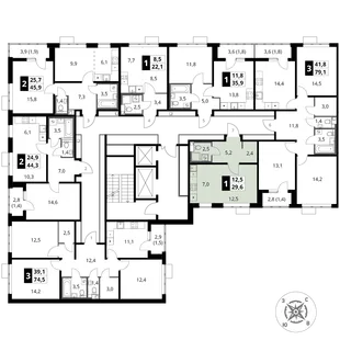 Квартира Студия, 29.6 м² ЖК «1-й Шереметьевский» Фото 2 Квартира Студия, 29.6 м² ЖК «1-й Шереметьевский» Фото 2