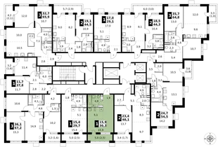 Квартира Студия, 30.3 м² ЖК «1-й Саларьевский» Фото 2