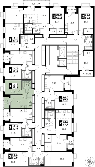 Квартира 1-комн. квартира, 33.5 м² ЖК «1-й Ясеневский» Фото 2 Квартира 1-комн. квартира, 33.5 м² ЖК «1-й Ясеневский» Фото 2