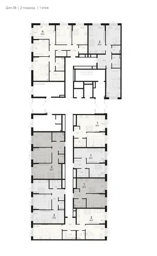 Квартира 2-комн. квартира, 53.8 м² ЖК «Барса» Фото 1 Квартира 2-комн. квартира, 53.8 м² ЖК «Барса» Фото 1