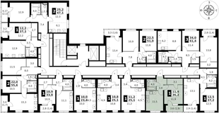 Квартира 1-комн. квартира, 36.2 м² ЖК «1-й Ясеневский» Фото 2 Квартира 1-комн. квартира, 36.2 м² ЖК «1-й Ясеневский» Фото 2