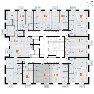 Квартира 1-комн. квартира, 41.6 м² ЖК «Флагман» Фото 2 Квартира 1-комн. квартира, 41.6 м² ЖК «Флагман» Фото 2
