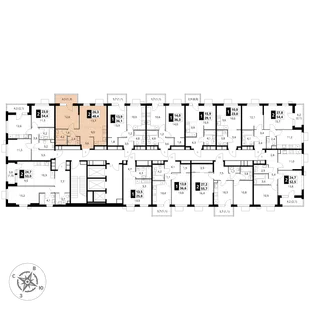 Квартира 2-комн. квартира, 48.4 м² ЖК «1-й Измайловский» Фото 2