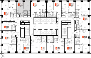 Квартира 1-комн. квартира, 43.5 м² ЖК «Amber Сity» Фото 2 Квартира 1-комн. квартира, 43.5 м² ЖК «Amber Сity» Фото 2
